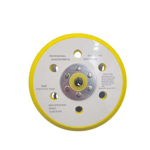 Fast-fit (Velcro) 6 hole D.A. backing pad 150mm 5/16 thread