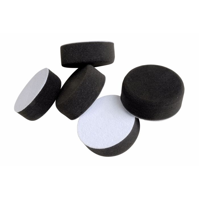 Soft black polishing pad with hook & loop 75mm