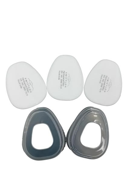 Swiftlon Half Mask P2 Filters & Retainers (Box of 10 Filters & 2 Retainers)