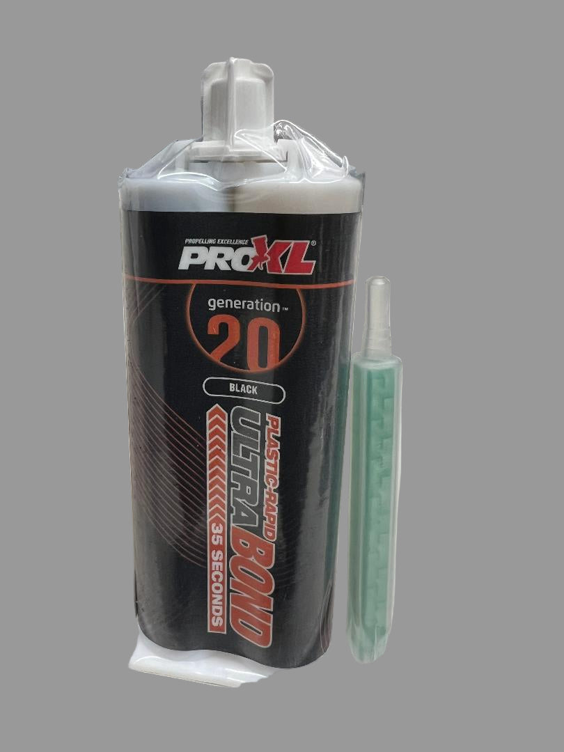 PROXL PROPLAS 2K PU REPAIR BLACK Plastic Adhesive Ultra Fast - Black 50ml